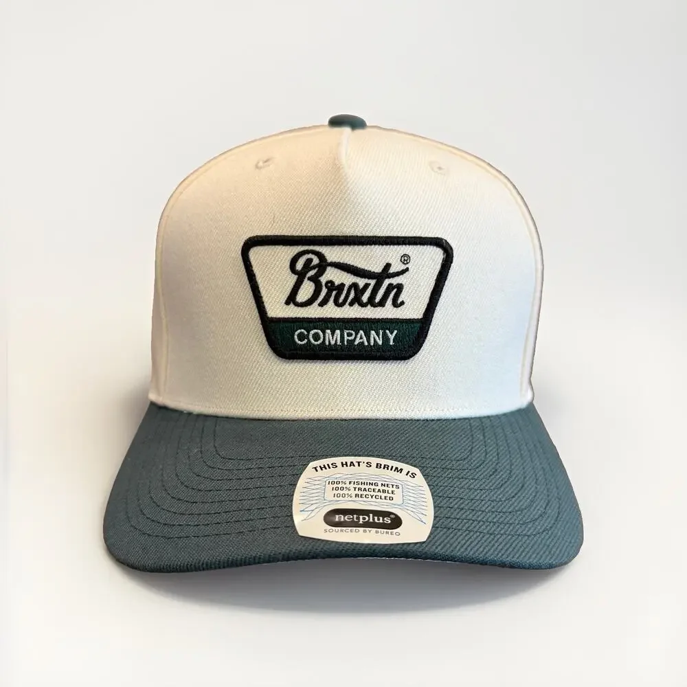 Brixton Company Mens Cream Green C Netplus Adjustable Snapback Hat Cap NWT